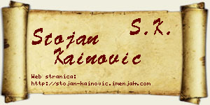Stojan Kainović vizit kartica